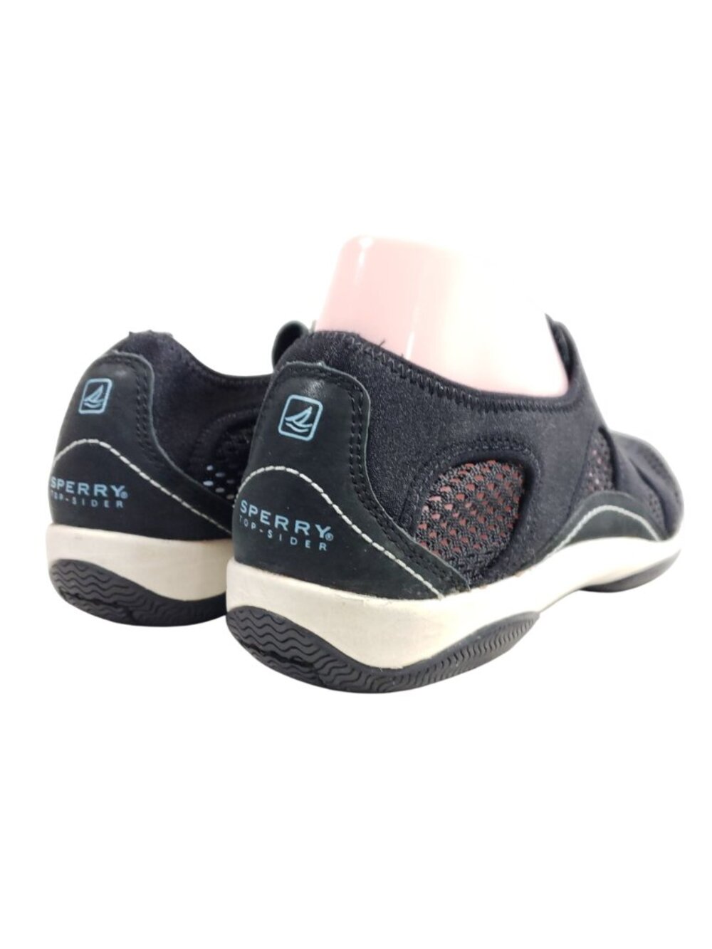 Sperry Top-Sider Womens Size 9 Black Mesh & Suede Zip Slip-On Sneakers - Picture 3 of 9